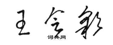 駱恆光王會彩草書個性簽名怎么寫