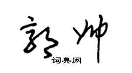 朱錫榮郭帥草書個性簽名怎么寫