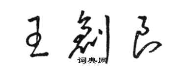 駱恆光王創良草書個性簽名怎么寫