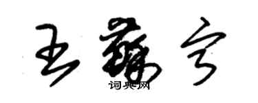 朱錫榮王蘇寧草書個性簽名怎么寫