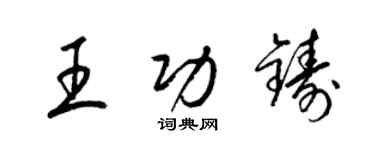 梁錦英王功鑄草書個性簽名怎么寫