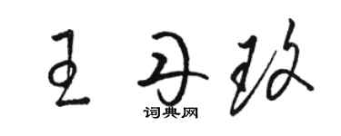駱恆光王丹玫草書個性簽名怎么寫