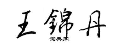 王正良王錦丹行書個性簽名怎么寫