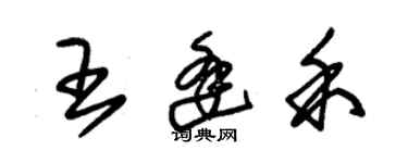 朱錫榮王逢禾草書個性簽名怎么寫