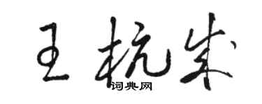 駱恆光王杭成草書個性簽名怎么寫