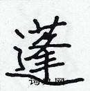 張標寫的硬筆楷書蓬