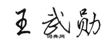 駱恆光王武勛行書個性簽名怎么寫