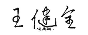 駱恆光王健全草書個性簽名怎么寫