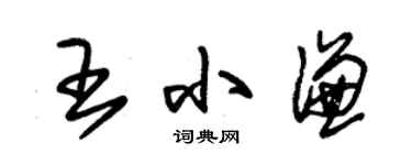 朱錫榮王小謙草書個性簽名怎么寫