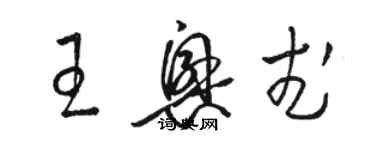 駱恆光王興武草書個性簽名怎么寫