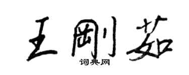 王正良王剛茹行書個性簽名怎么寫