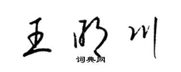 梁錦英王明川草書個性簽名怎么寫