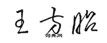 駱恆光王方昭草書個性簽名怎么寫