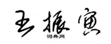 朱錫榮王振寅草書個性簽名怎么寫