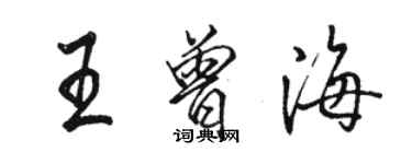 駱恆光王曾海行書個性簽名怎么寫