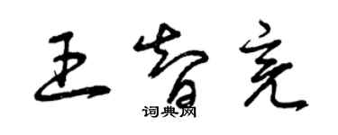 曾慶福王智亮草書個性簽名怎么寫