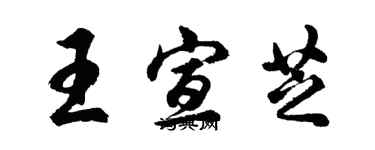 胡問遂王宣芝行書個性簽名怎么寫