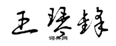 曾慶福王琴鋒草書個性簽名怎么寫