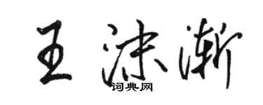 駱恆光王沫漸行書個性簽名怎么寫