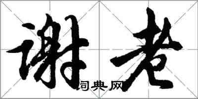 胡問遂謝老行書怎么寫