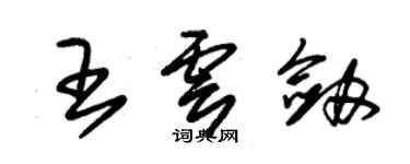 朱錫榮王雲劍草書個性簽名怎么寫