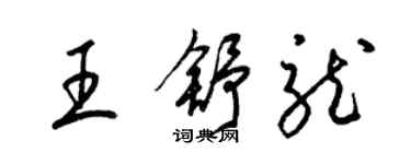 梁錦英王舒龍草書個性簽名怎么寫