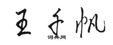 駱恆光王千帆行書個性簽名怎么寫