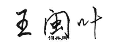 駱恆光王閩葉行書個性簽名怎么寫