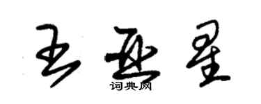 朱錫榮王亞星草書個性簽名怎么寫