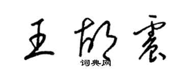 梁錦英王胡震草書個性簽名怎么寫