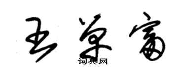 朱錫榮王單富草書個性簽名怎么寫