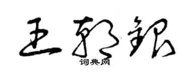 曾慶福王朝銀草書個性簽名怎么寫