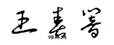 曾慶福王春響草書個性簽名怎么寫