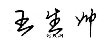 朱錫榮王生帥草書個性簽名怎么寫