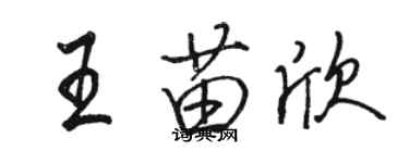 駱恆光王苗欣行書個性簽名怎么寫