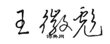 駱恆光王徽彪草書個性簽名怎么寫