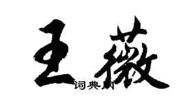 胡問遂王薇行書個性簽名怎么寫