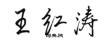 駱恆光王紅濤行書個性簽名怎么寫