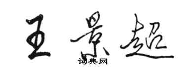 駱恆光王景超行書個性簽名怎么寫