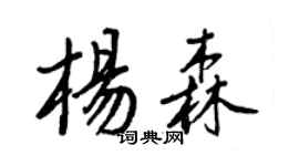 王正良楊森行書個性簽名怎么寫