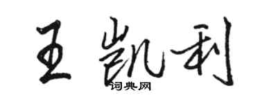 駱恆光王凱利行書個性簽名怎么寫