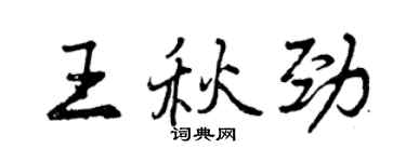 曾慶福王秋勁行書個性簽名怎么寫