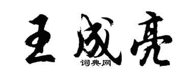 胡問遂王成亮行書個性簽名怎么寫