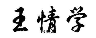 胡問遂王情學行書個性簽名怎么寫