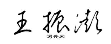 梁錦英王振澎草書個性簽名怎么寫