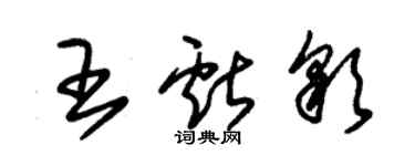 朱錫榮王獻彩草書個性簽名怎么寫