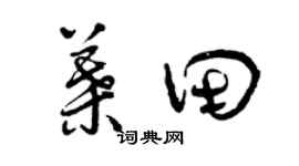 曾慶福葉田草書個性簽名怎么寫