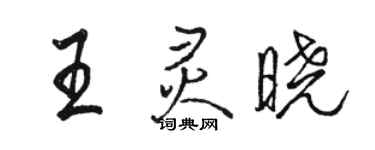 駱恆光王靈曉行書個性簽名怎么寫