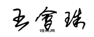 朱錫榮王會珠草書個性簽名怎么寫