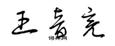 曾慶福王音亮草書個性簽名怎么寫